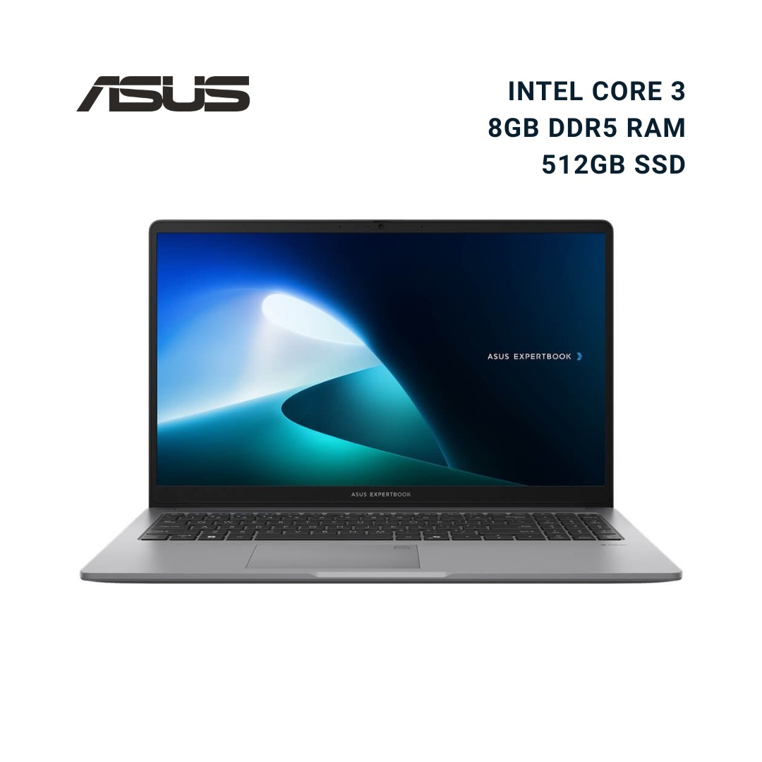 ASUS ExpertBook P1 15.6" Intel Core 3 Laptop | 8GB DDR5 | 512GB SSD iTMaster