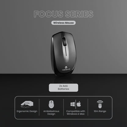 Volkano Focus Series 2.4GHz Wireless Ergonomic Mouse iTMaster